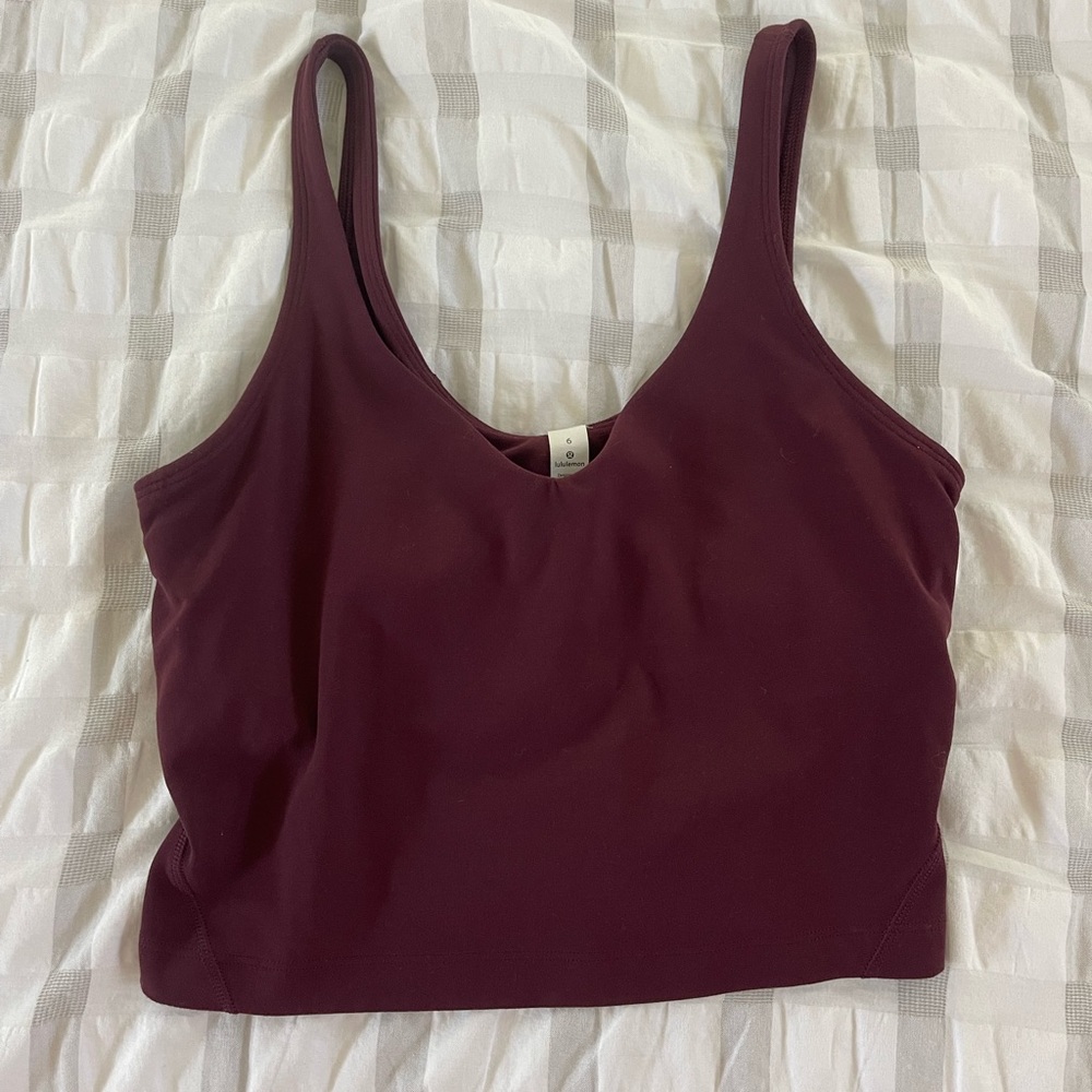Maroon size 6 align tank top